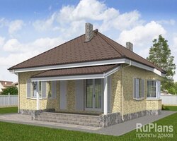 Одноэтажный дом с террасой Rg5237-3