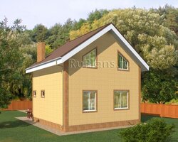 Проект небольшого одноэтажного дома с мансардой Rg5022-2