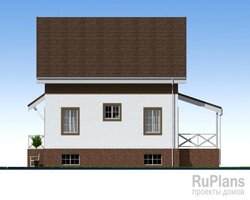 Индивидуальный одноэтажный жилой дом с подвалом, мансардой и террасой Rg5151-7