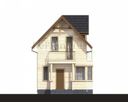 Проект одноэтажного дома с мансардой и эркером Rg4960-4