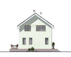 Проект небольшого одноэтажного жилого дома с мансардой Rg5024-4