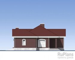 Проект одноэтажного жилого дома с гаражом и террасами Rg5265-5