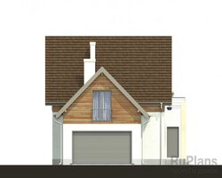 Одноэтажный дом с мансардой, гаражом на две машины, террасой и балконом Rg5087-5