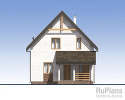 Одноэтажный дом с мансардой и террасой Rg5257-4