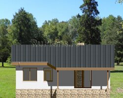 Проект современного одноэтажного коттеджа Rg3705-4