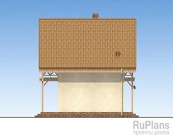 Одноэтажный дом с мансардой, террасой и балконами Rg5175-6