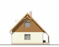 Проект одноэтажного дома с мансардой и террасой Rg4899-7