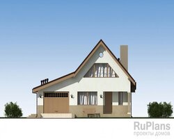 Проект одноэтажного жилого дома с подвалом, террасой и мансардой Rg5227-4