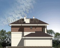 Проект компактного двухэтажного дома с гаражом Rg3332-4