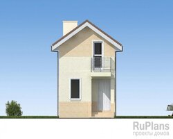 Одноэтажный дом с мансардой, террасой и балконами Rg5139-4