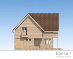 Одноэтажный дом с мансардой, гаражом, террасой и балконами Rg5205-4