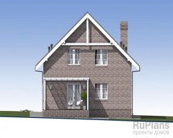 Проект одноэтажного жилого дома с мансардой и террасой Rg5156-6