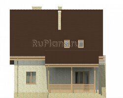 Дом с мансардой и крытой террасой Rg4954-5