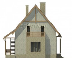 Дом с мансардой и крытой террасой Rg4954-6