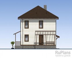 Проект двухэтажного жилого дома с террасами Rg5108-4