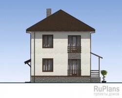 Проект двухэтажного жилого дома с террасами Rg5108-6