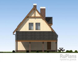Дом с мансардой, террасой и балконами Rg4903-5