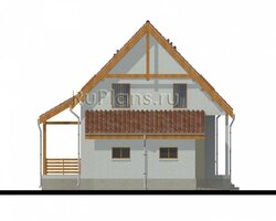 Проект уютного одноэтажного дома с мансардой Rg4981-5