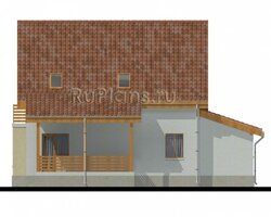 Проект уютного одноэтажного дома с мансардой Rg4981-6
