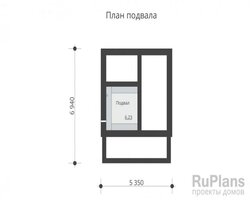 Одноэтажный дом с подвалом, мансардой, крыльцом и балконом Rg5140-10