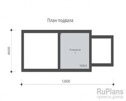 Одноэтажная хозяйственная постройка с подвалом Rg5269-9