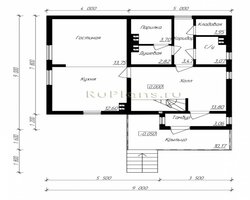 Проект частного дома с мансардой Rg4034-8