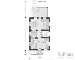 Индивидуальный одноэтажный жилой дом с подвалом, мансардой и террасой Rg5151-9