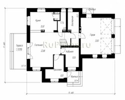 Проект дома с мансардой и гаражом Rg4782-8