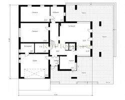 Проект одноэтажного дома с просторной террасой Rg4925-5