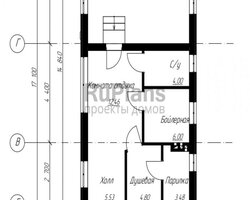 Проект бани с гаражом Rg4038-8