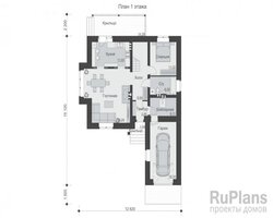 Проект одноэтажного жилого дома с мансардой Rg5225-8