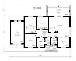Одноэтажный дом с гаражом и террасой Rg5061-8