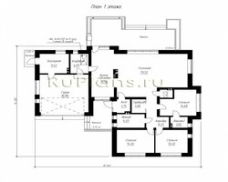 Проект оригинального одноэтажного дома с гаражом Rg4787-8