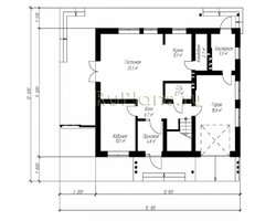 Дом с мансардой, гаражом, террасой и балконами Rg3220-8