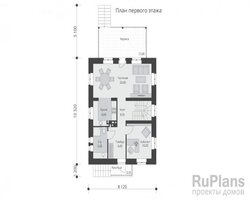 Проект одноэтажного дома с мансардой и подвалом Rg4807-9