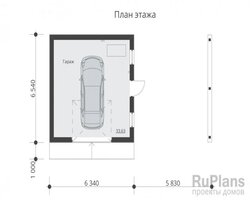 Гараж с подвалом и навесом Rg5170-8