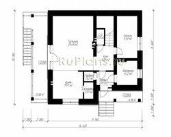 Проект коттеджа из керамоблока Rg3919-8