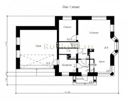 Проект одноэтажного дома с мансардой и гаражом Rg4872-8