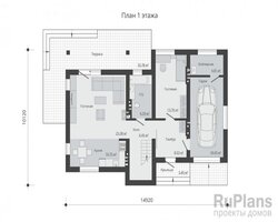 Двухэтажный дом с гаражом, террасой и балконом Rg5149-8