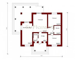 Одноэтажный дом с террасой Rg3252-8