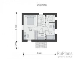 Проект компактного двухэтажного коттеджа Rg4973-8