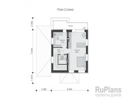 Проект двухэтажного жилого дома с террасой и балконом Rg5132-8