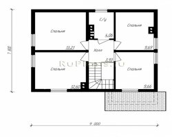 Проект частного дома с мансардой Rg4034-9