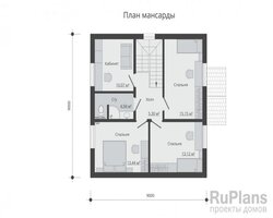 Одноэтажный дом с подвалом и мансардой Rg5203-10