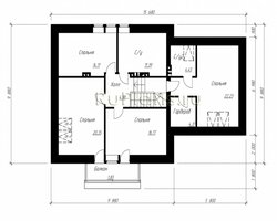 Проект дома с мансардой и гаражом Rg4782-9