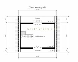 Проект современного коттеджа с мансардой Rg3778-8