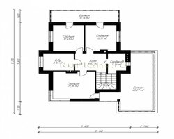 Проект комфортного коттеджа с балконом и террасой Rg3443-9