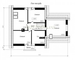 Проект одноэтажного дома с мансардой Rg4796-9