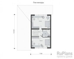 Проект одноэтажного жилого дома с подвалом, террасой и мансардой Rg5227-10