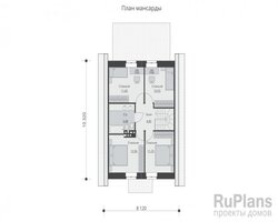 Проект одноэтажного дома с мансардой и подвалом Rg4807-10